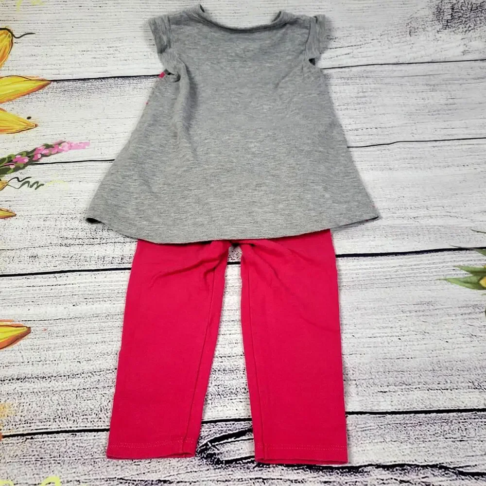 Nike Pink and Gray 2 Piece‎ Outfit Size 18M NWOT